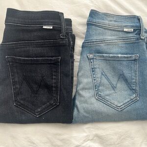 2 pairs mother jeans